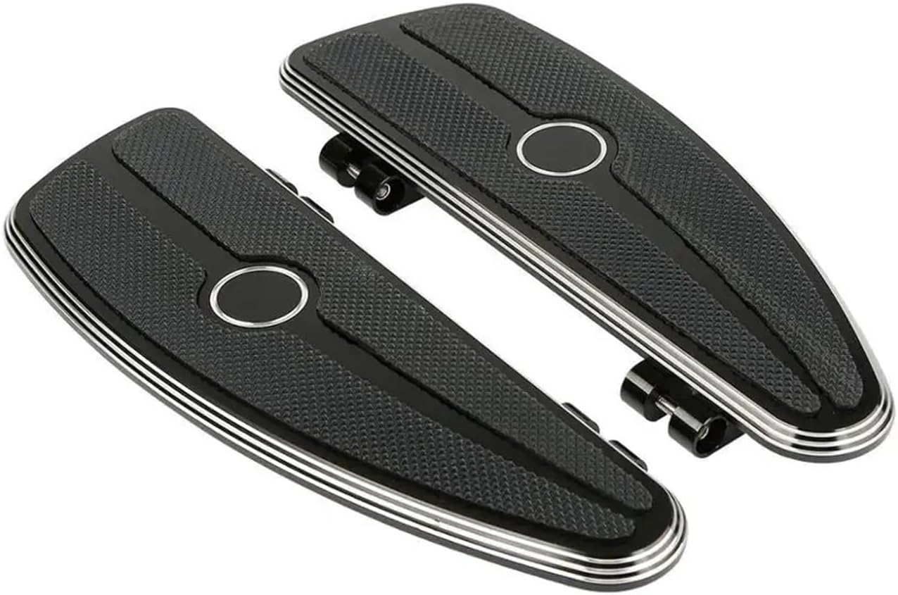 Motorcycle Black Burst Rider Footboard Kit Compatible With Harley Touring Road King Glide 86-2021 FLD 2012-2016 Trike FL Softail Deluxe FLD