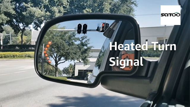 Driver Side Heated Mirror Glass With LED Turn Signal For 2007-2008 Cadillac Escalade