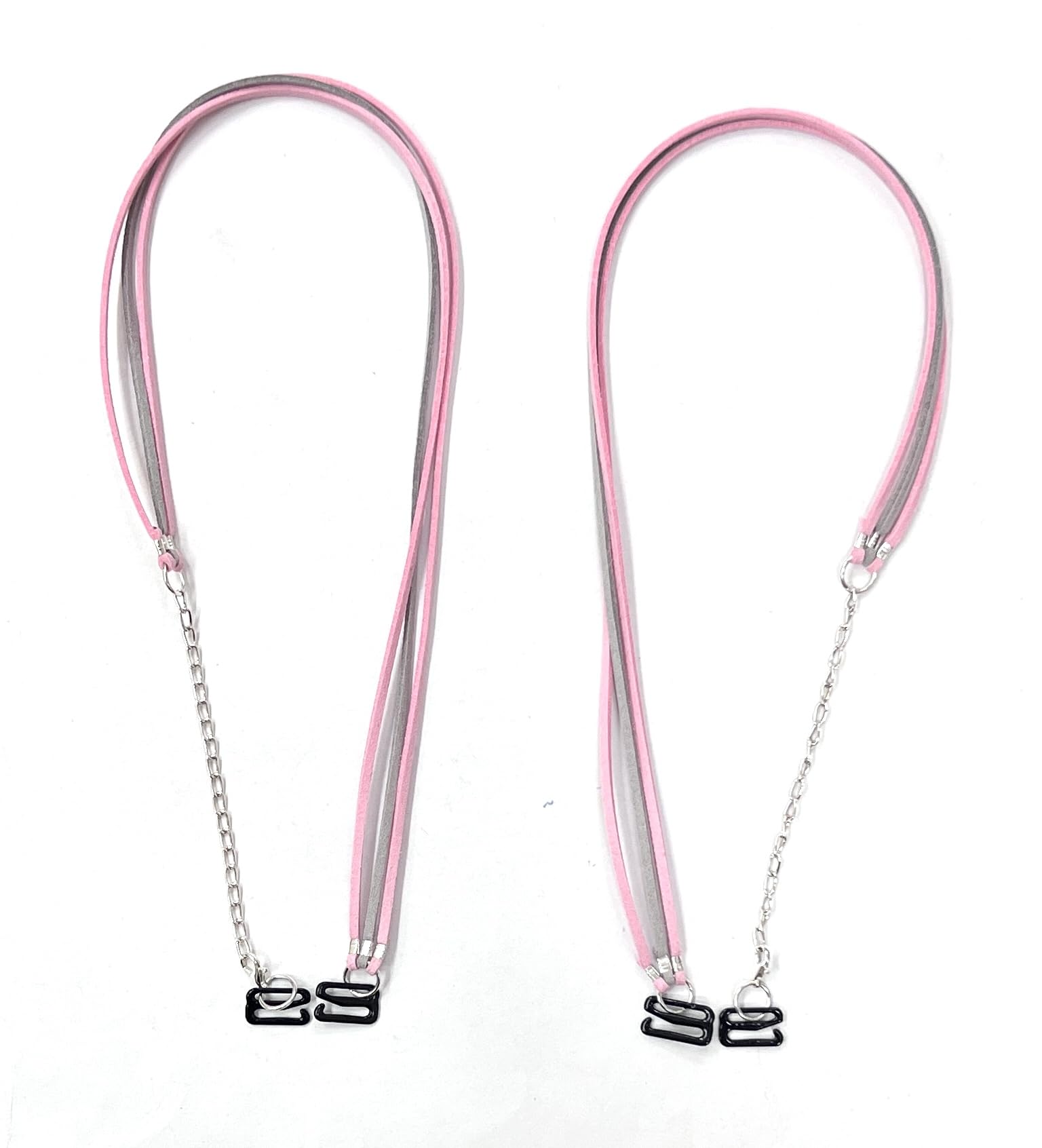 Light Pink & Grey Soft Leather Cord Bra Straps for Women | Premium Adjustable Bra Shoulder Straps | Soft, Skin-Friendly & Fashionable Replacement for Bra Straps-image-21