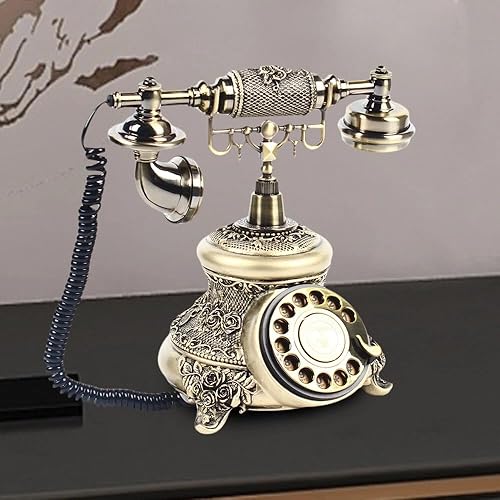 Miniatura 5 de Teléfono vintage para oficina en casa, teléfono fijo, antiguo teléfono antiguo con control de volumen, teléfonos clásicos de la vieja escuela para