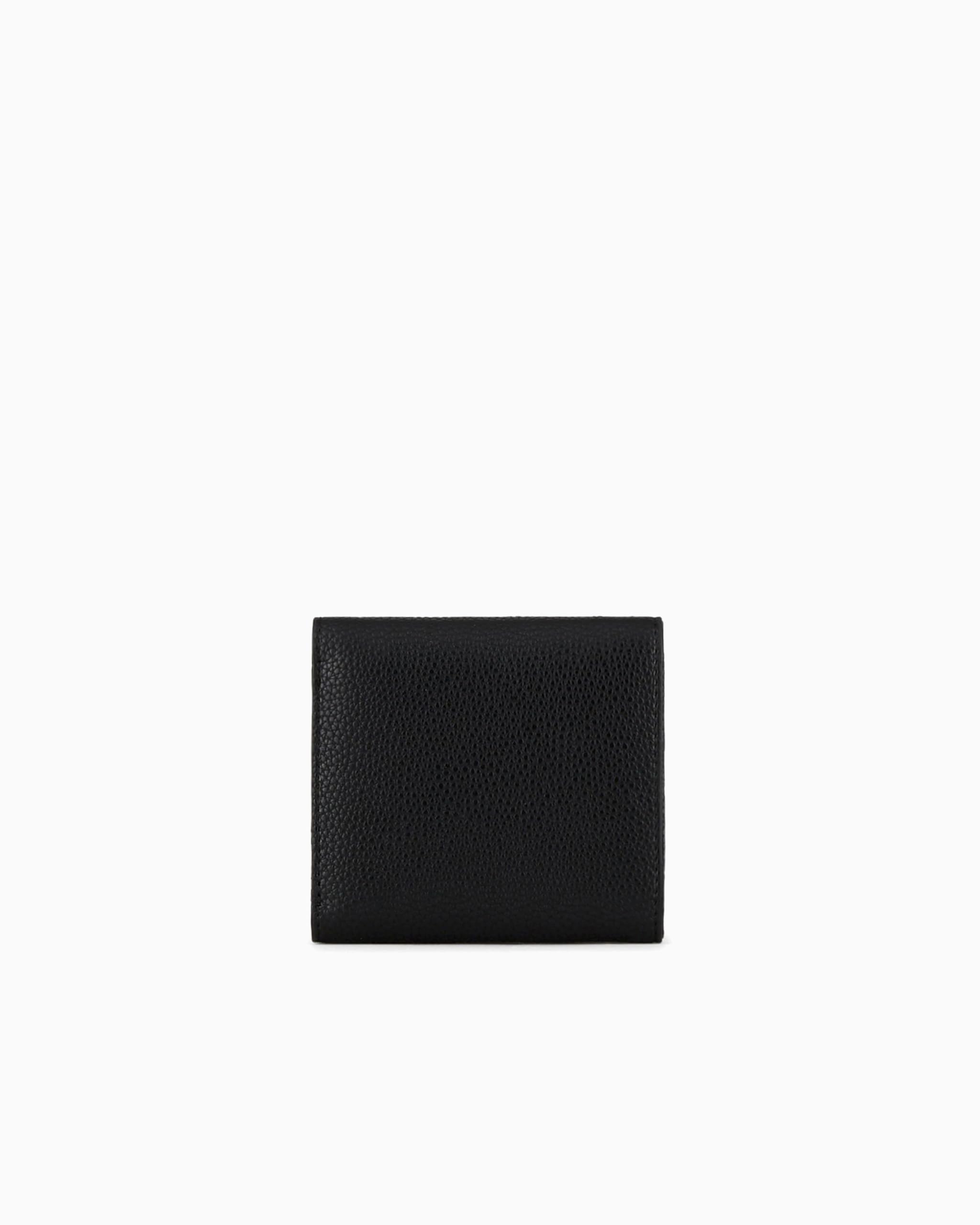 Armani Exchange Essential Wave, Logo Argento, Portafoglio Bi-Fold da Donna