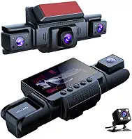 Câmera veicular de 4 lentes para carros, aplicativo WiFi, DVR, proteção panorâmica de 360 graus, WDR, HD 1080p, câmeras frontais internas e traseiras, gravador de vídeo de visão noturna