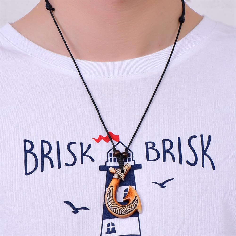 4Pcs Turtle Shark Tooth Necklace Pendant Bohemian Handmade Waterproof Surfer Necklace for Women Men Summer Beach Jewelry Gift - Image 3