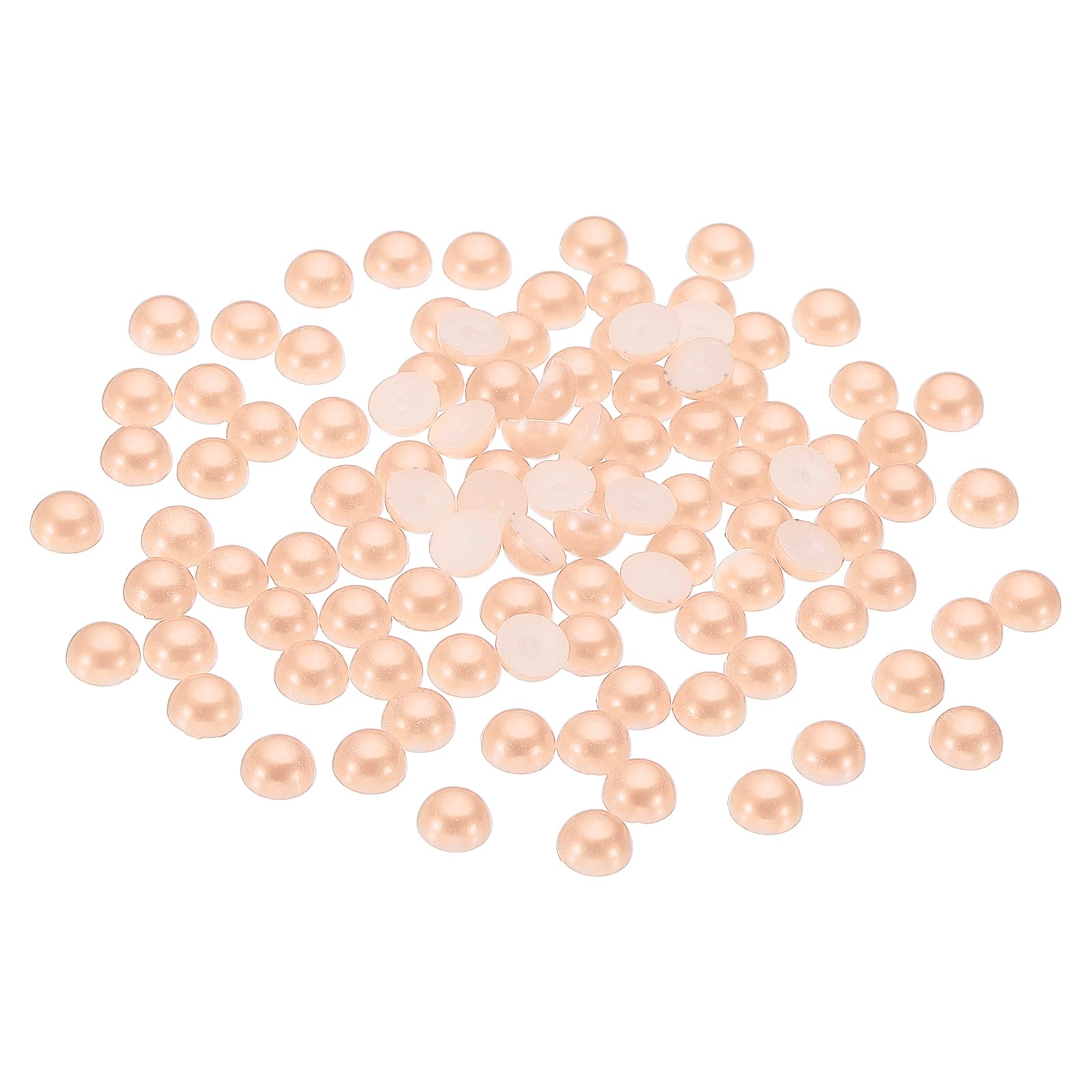 PATIKIL 1000Pcs Flatback Pearls Beads for Crafting 6mm Half Round Resin Beads Flatback Pearls for Nail Charms Handmade Phone Case Embellishment
