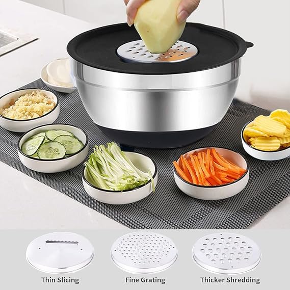 Rottay 20PCS Stainless Steel Mixing Bowls with Airtight Lids Set
