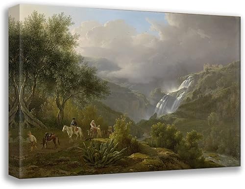Miniatura 9 de ArtDirect The Cascades at Tivoli, with a Storm Approaching (1824) 48x34 UnFramed Museum Art Print Poster Ready for Framing by Abraham Teerlink