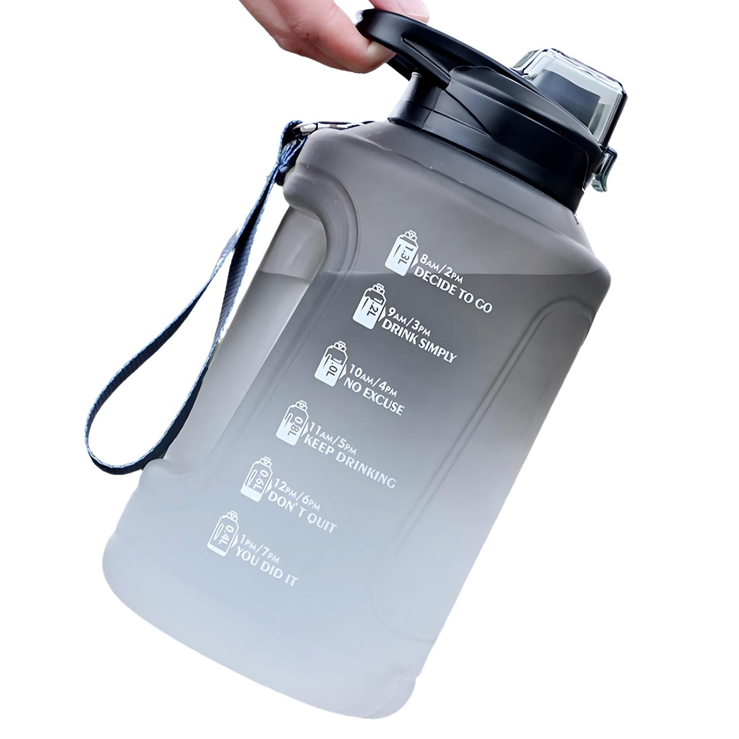 Gourde 1500ml anti-chute avec poignée ergonomique pour sportifs