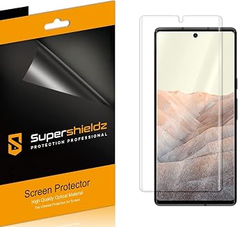 Supershieldz 2 Pack Designed for Google Pixel 6 Pro Screen Protector, 0.12mm, High Definition Clear Shield TPU