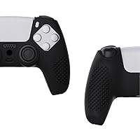 Vista 7 de eXtremeRate PlayVital Black 3D Studded Edition Anti-Slip Silicone Cover Skin for ps5 Controller, Soft Rubber Case Protector for ps5 Wireless