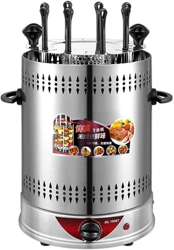 Amazon Co Jp バーベキューストーブ 家庭用自動スピン無煙ケバブマシン垂直タワーグリル 簡単にオイルカップを削除 掃除が簡単 ホーム キッチン