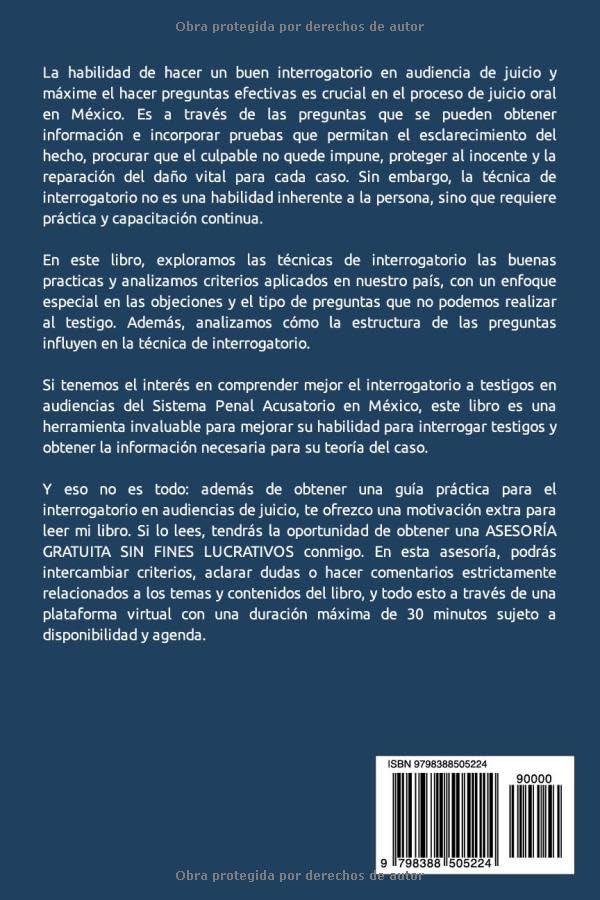 Miniatura 2 de El interrogatorio en audiencia Interrogatorio en audiencias de juicio (Spanish Edition)