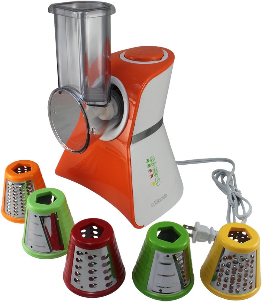 Cooks Club USA VC02SOR Salad Maker Food Processor, Mini, Orange