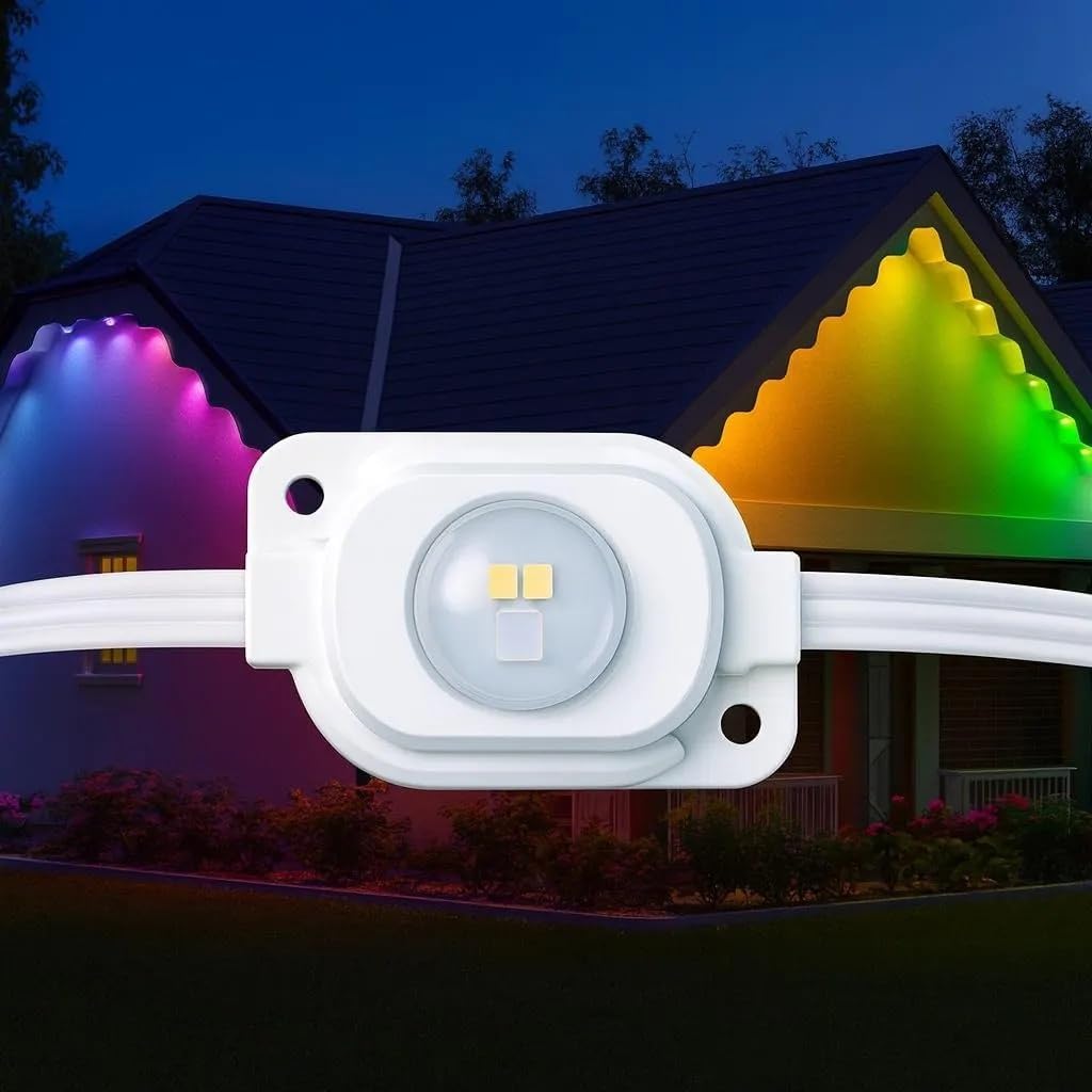 Outdoor Mounting Clips Compatible with Eufy Permanent Outdoor Lights E22 – PETG Weather-Resistant Brackets (White, 30 Clips – 50 ft)