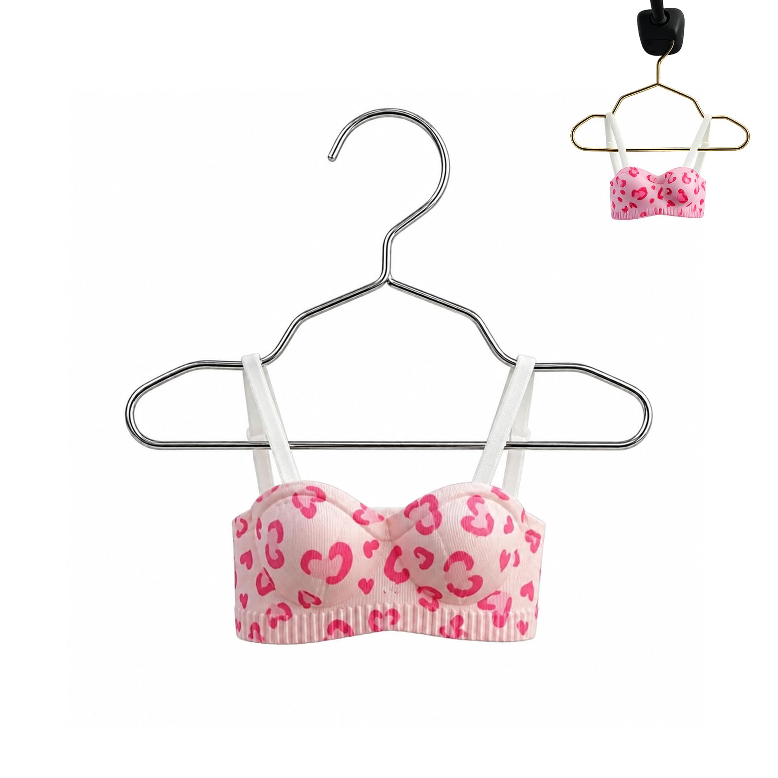 Mini Lingerie Car Hanging Ornament, Car Rearview Mirror Decor - Funny Underwear Charm with Hanger, Novelty Cute Little Bra/Briefs Interior Accessories, for Truck SUV RV Sedan (#C)