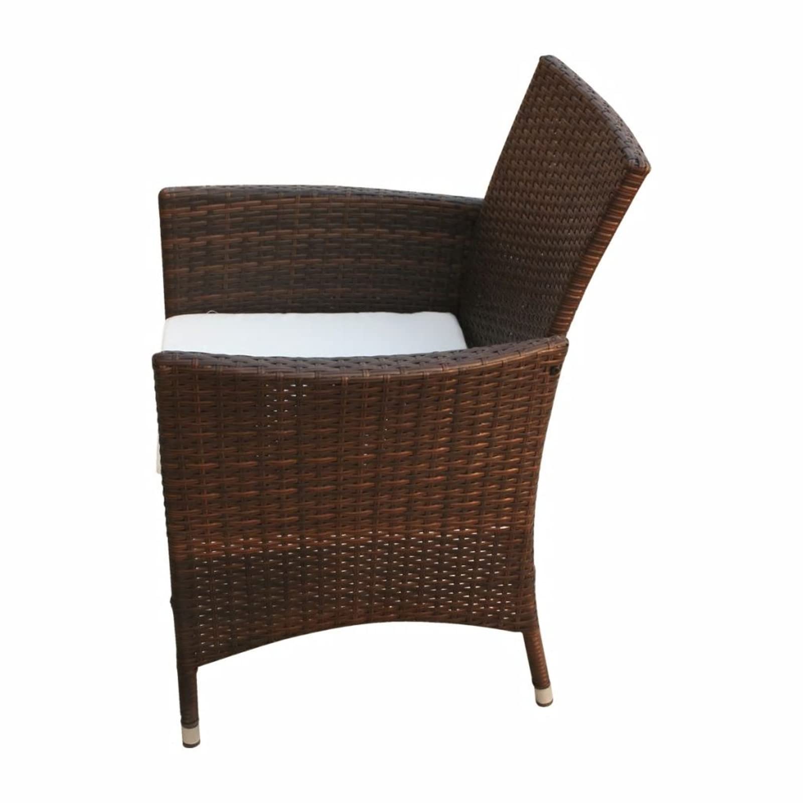 Set Comedor de jardín 9 Piezas y Cojines Mesa y sillas terraza Exterior Garden Furniture Muebles Jardin Conjunto Mesa y sillas Jardin ratán sintético marrón