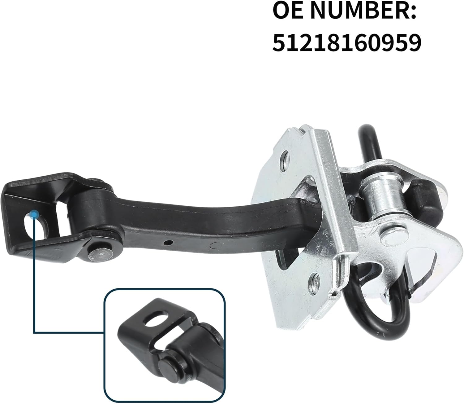 Generic Car Door Hinge for 3 Series for E46 1997 1998 1999 2000 2001 2002 2003 2004 2005 Door Check Strap Stopper Limiter 51218160959