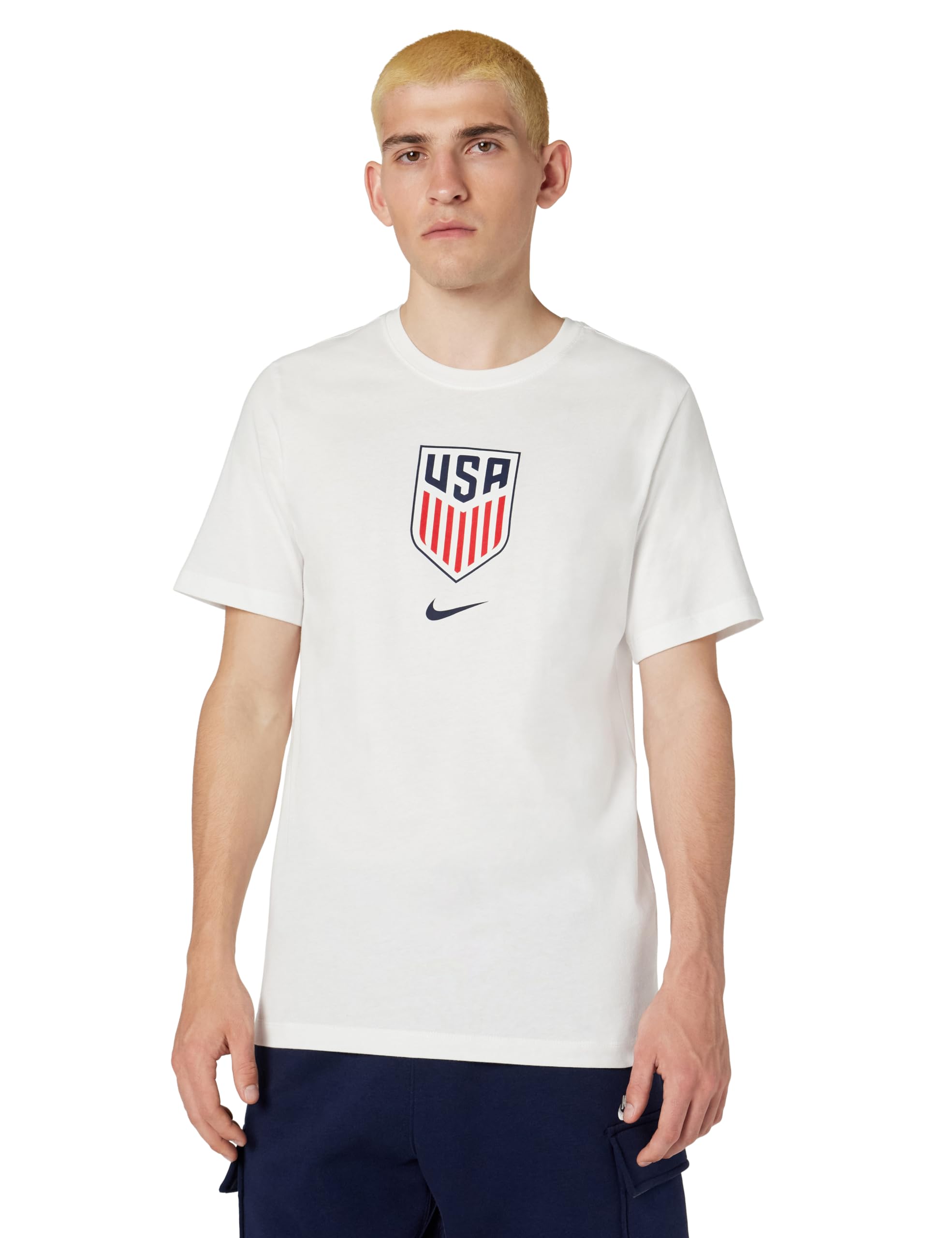 View 1 of ***SEE NOTES***Nike Men's USA Crest Tee, White, Large