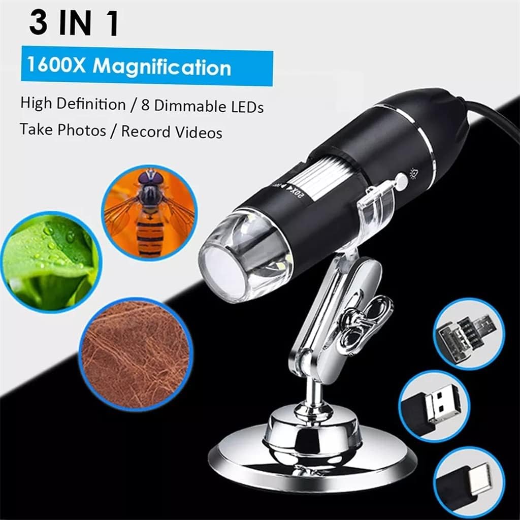 Digital Microscope Magnifying Camera with Light Charging Stand Handheld Inspection Magnifier