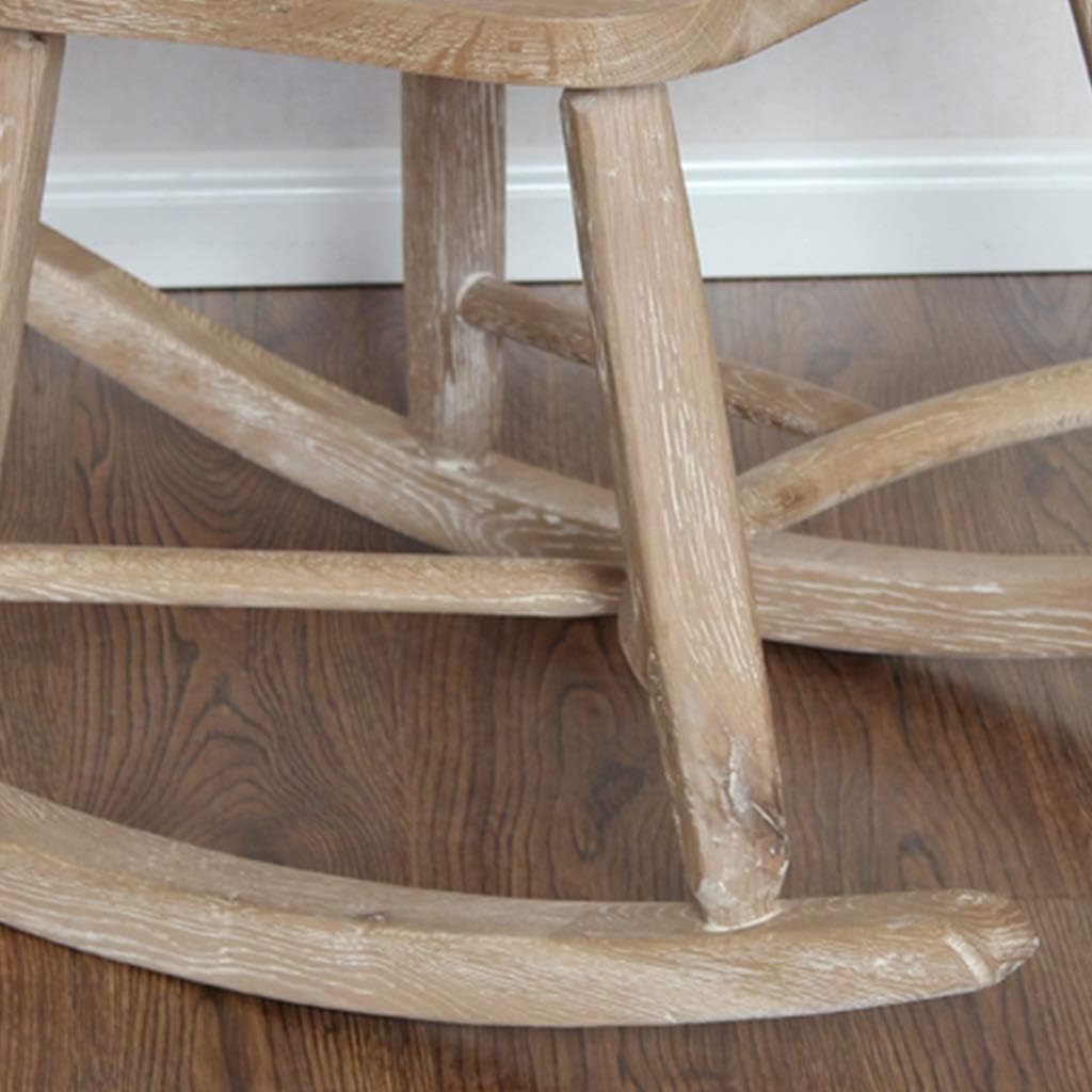 Solid Wood Rocking Chair Smooth Rocking Motion Solid Wood Relax Lounge Chair Suitable for Terrace Living Room