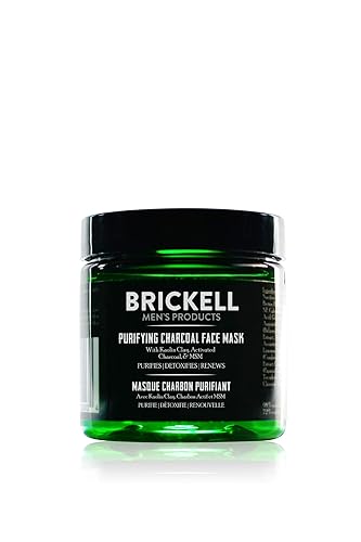 Miniatura 1 de Brickell - Máscara facial de carbón purificador para hombre, producto para el cuidado de la piel, mascarilla facial de carbón activado natural y