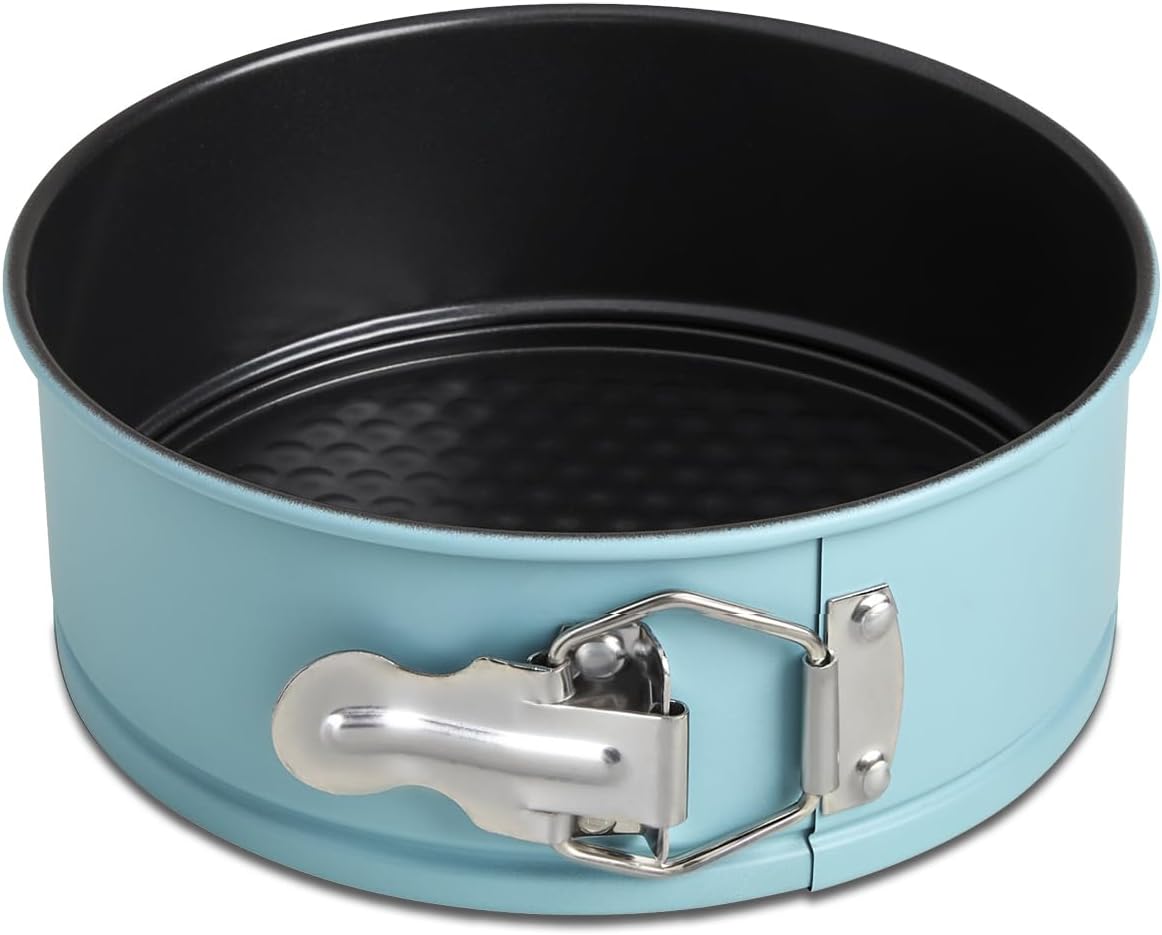 wenco Premium Mini Springform Cake Tin, Round, Diameter 18 cm, Non-Stick Coating, Carbon Steel, Mint Green (Version 2022)