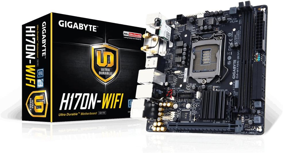 GIGABYTE LGA1151 Intel H170 Mini-ITX DDR4 Motherboard GA-H170N-WIFI