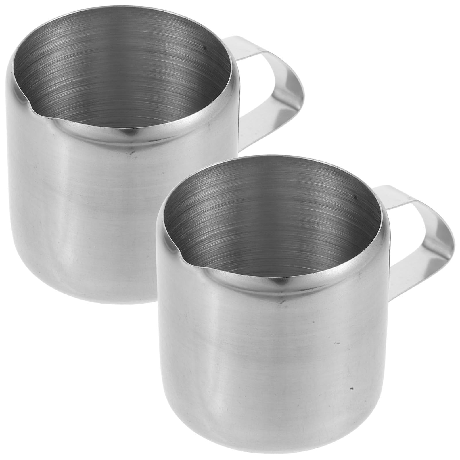STOBAZA 2pcs Stainless Steel Milk Frothing Pitcher 90ml Milk Dispenser Jug Coffee Latte Art Frother Cup for Espresso