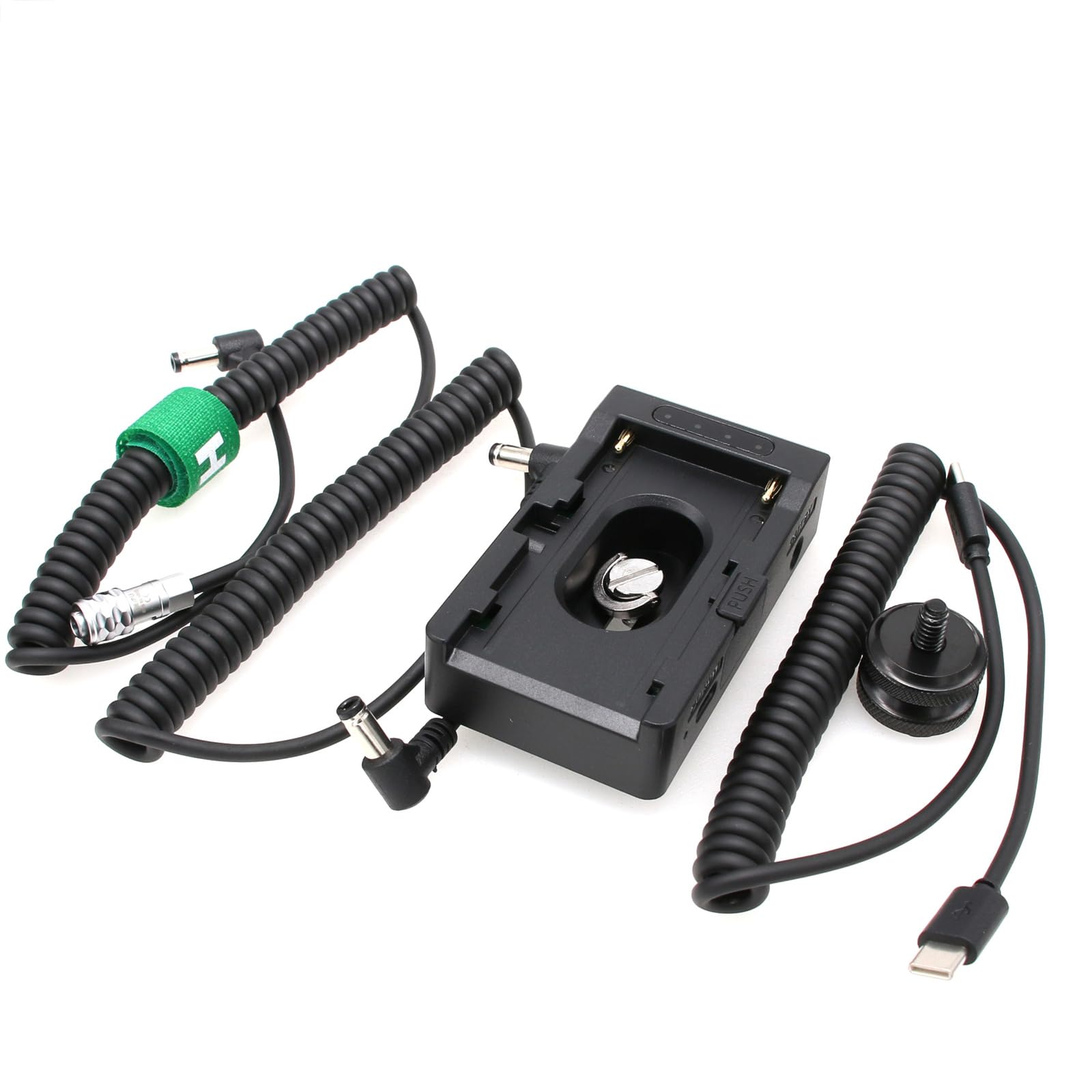 HangTon NP-F970 550 Placa Adaptador de batería a BMPCC 4K 6K Pro BMCC 6K 12V DC Cable de alimentación para Sony Blackmagic Pocket Cinema Camera, Cargador PD USB-C