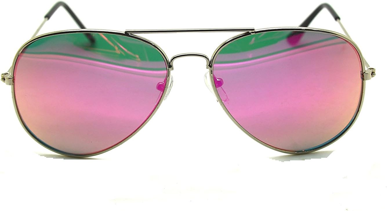 Full Mirrored Sunglasses Classic Metal Frame Uv400