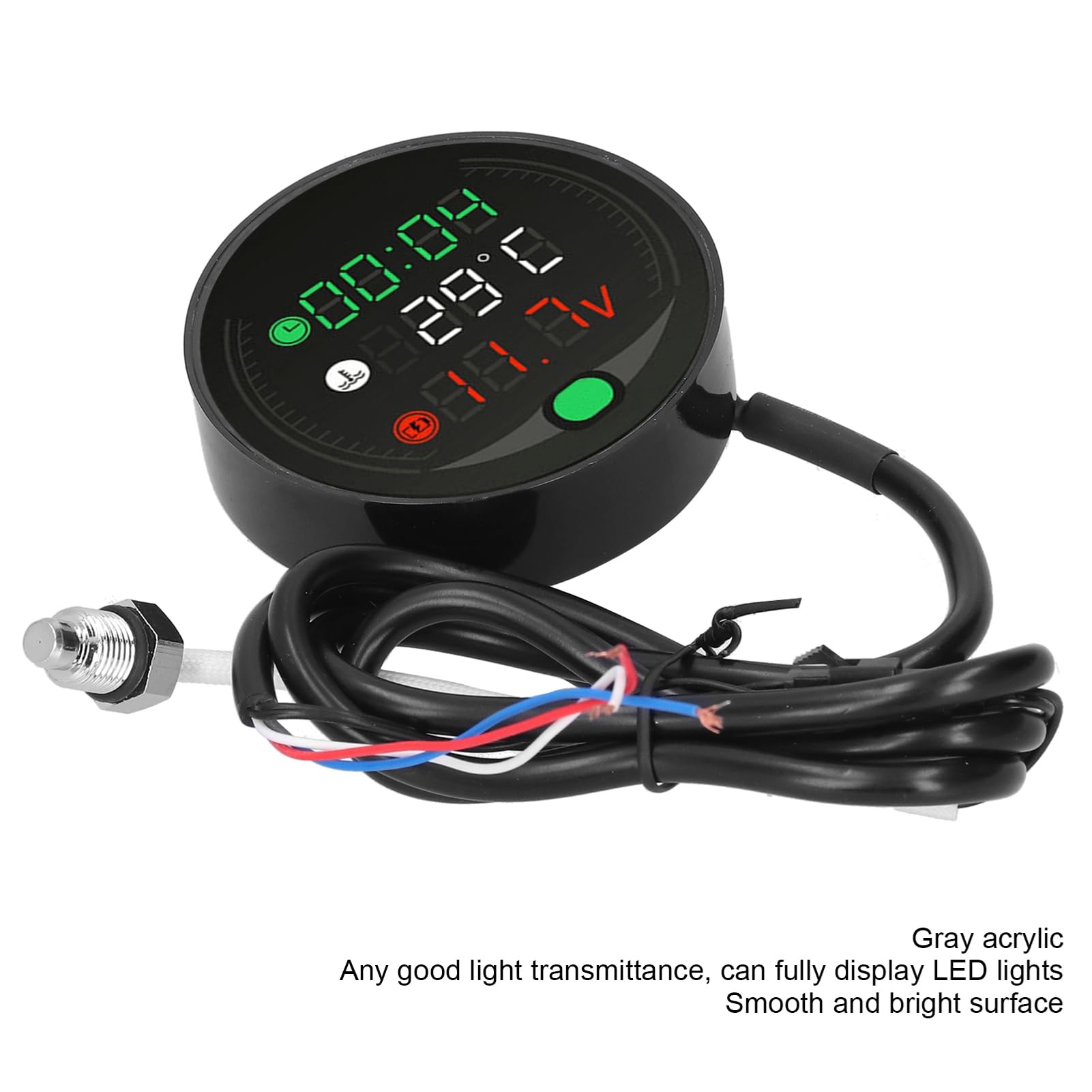 Universelles LED-Digitalanzeige-Motorrad-Wassertemperaturmessgerät für sicheres Fahren