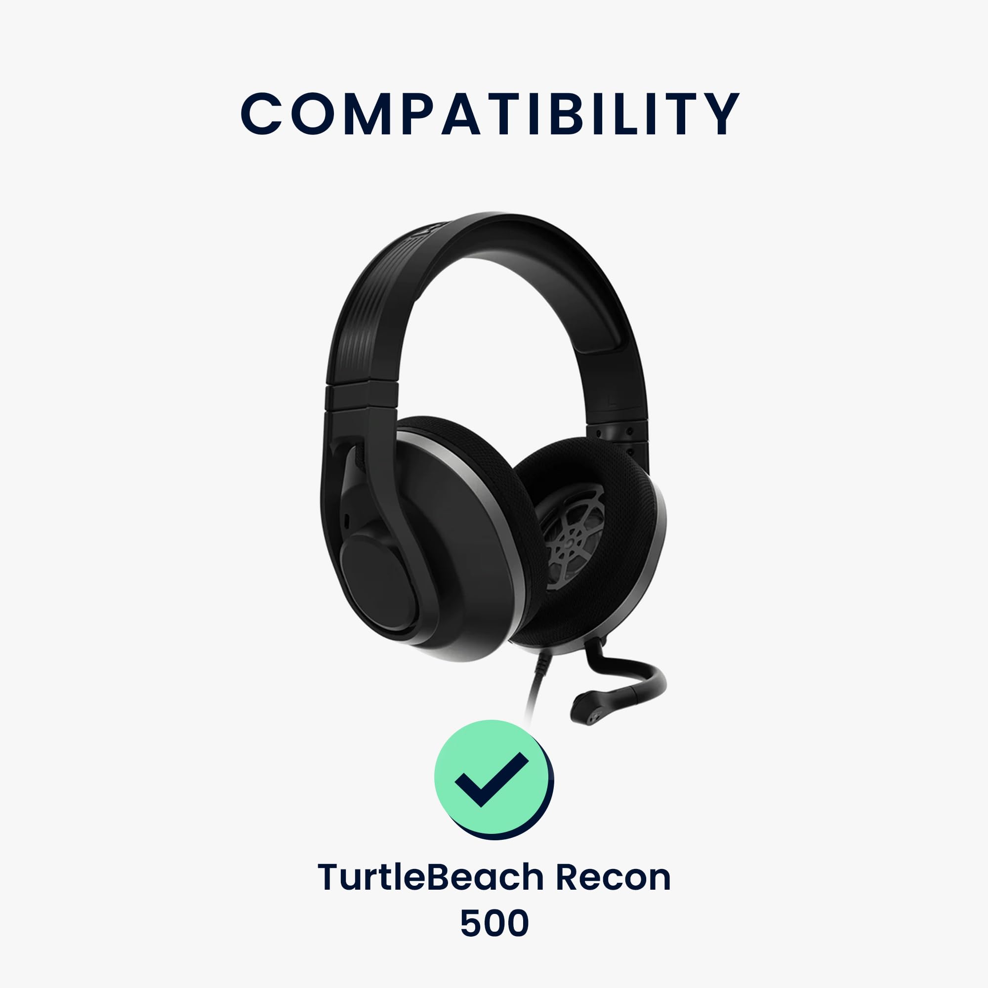 kwmobile Micrófono Compatible con TurtleBeach Recon 500 - Microfono Repuesto para Auriculares Gaming - negro