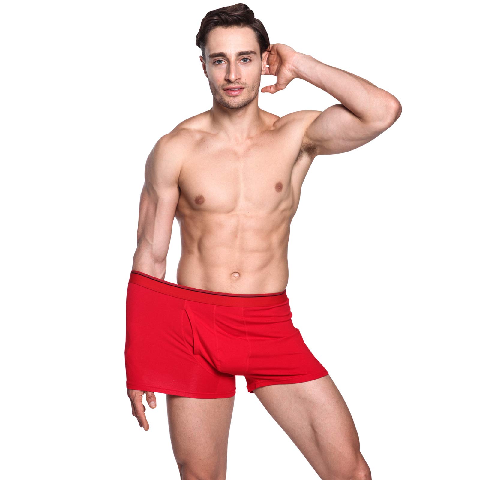 Uomo Pacco da 3 Cotone Elasticizzato Boxer Biancheria Intima - S to 7XL - Aperti Davanti/Chiudere Davanti
