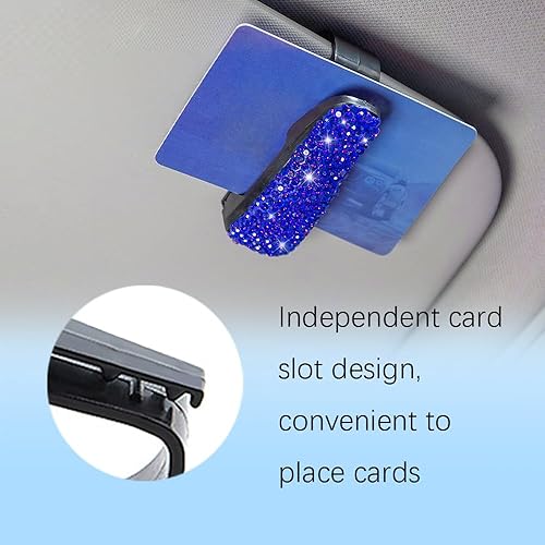 Miniatura 4 de Zufoty 2 soportes para lentes para visera solar de automóvil, soporte para lentes de sol para automóvil, soporte para lentes de sol automático,