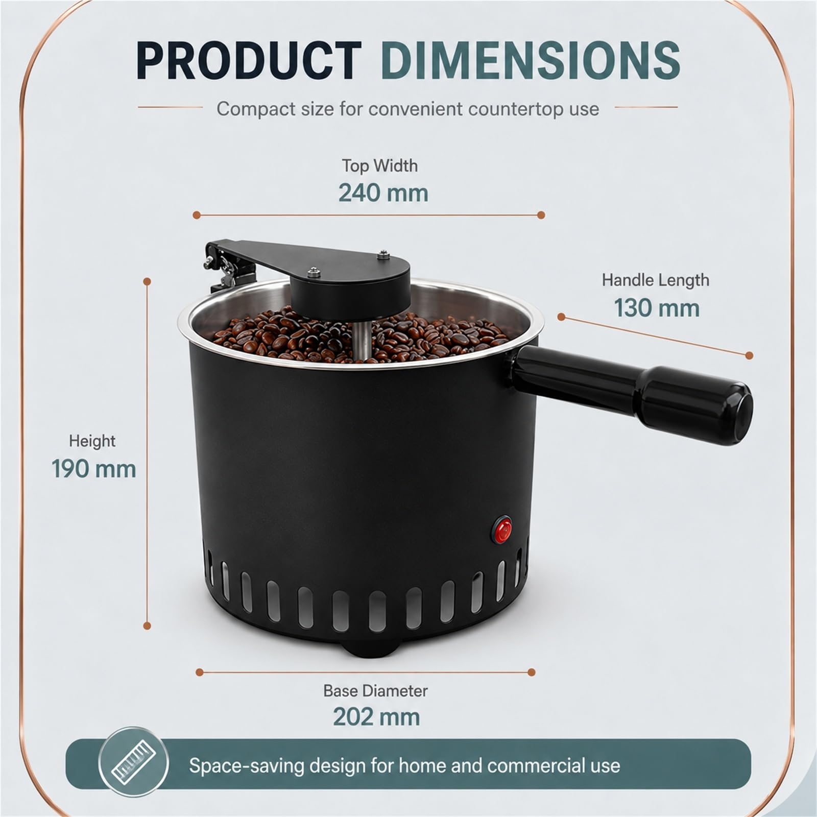 Dispositivo di raffreddamento elettrico for chicchi di caffè