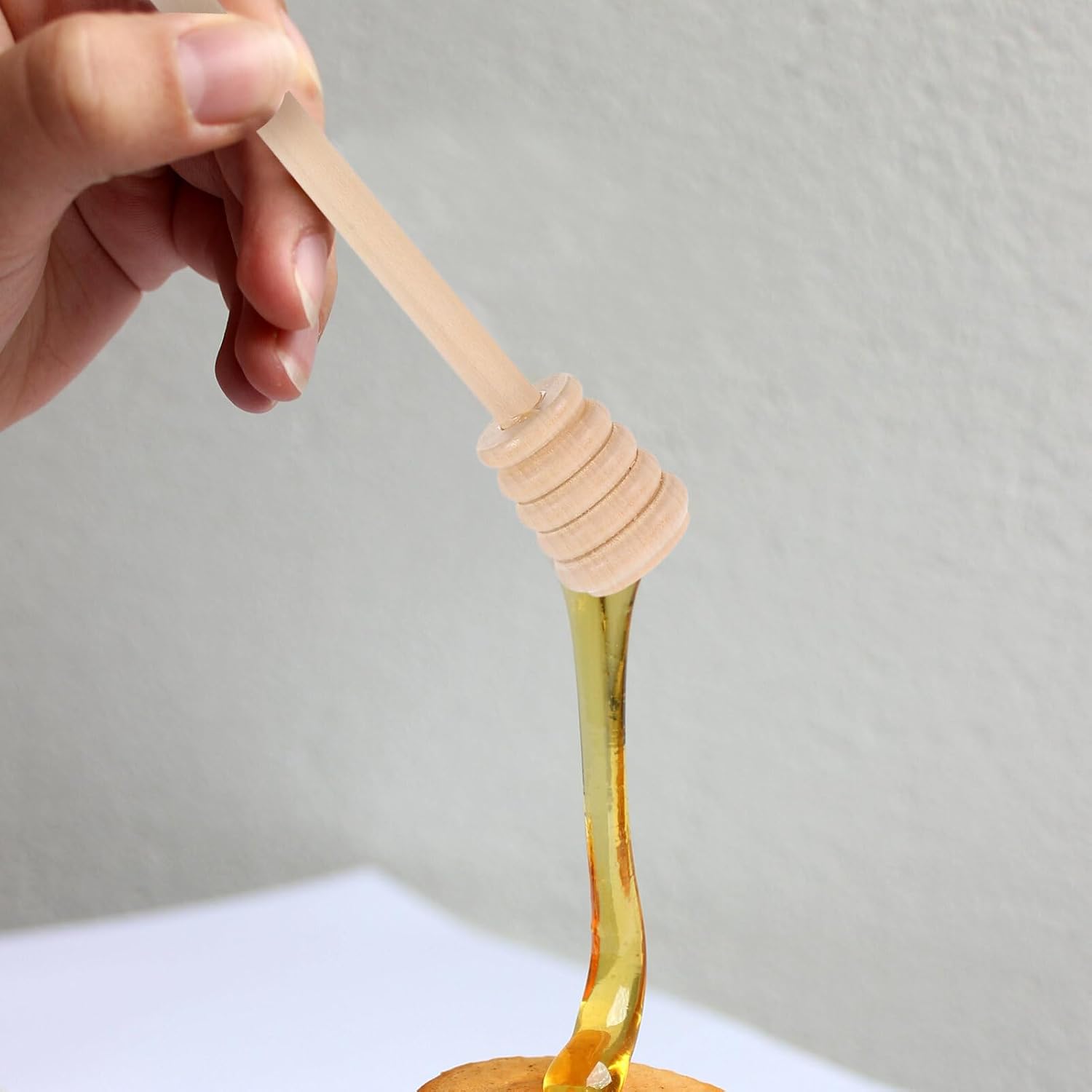 12pcs Wooden Honey Dipper Sticks for Honey Jar Xmas, Tea Cafe Serving image 2