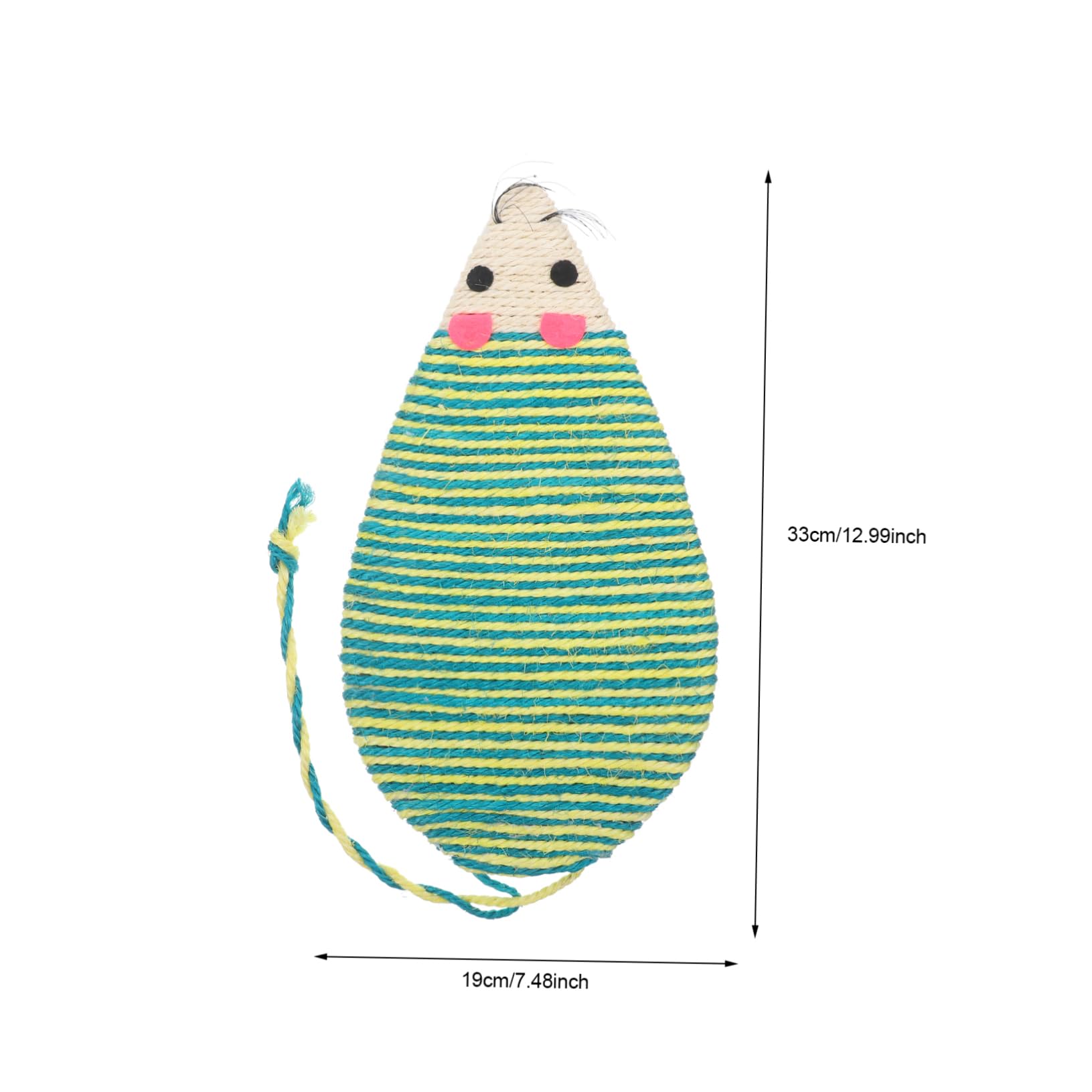 GRIRIW Funny Imitation Mouse Scratch Board Cat Scratching Post Sisal Pet Toy for Cats Random Style