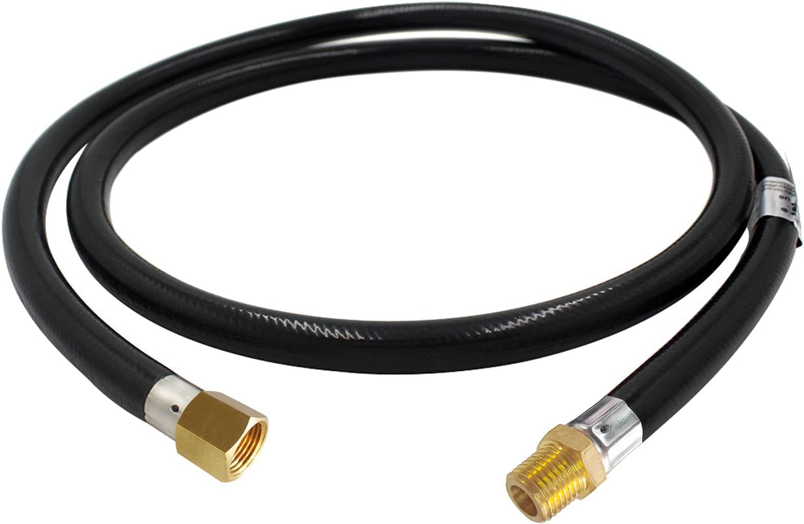 MCAMPAS 14 Inch NPT Propane Appliance Extension 5 Feet High-Pressure Flexible Hose for Gas Grills, Turkey Fryers, Fire Pit, Mr Heater.RV Equipment Etc- 14'' Male NPT x 14'' Female NPT