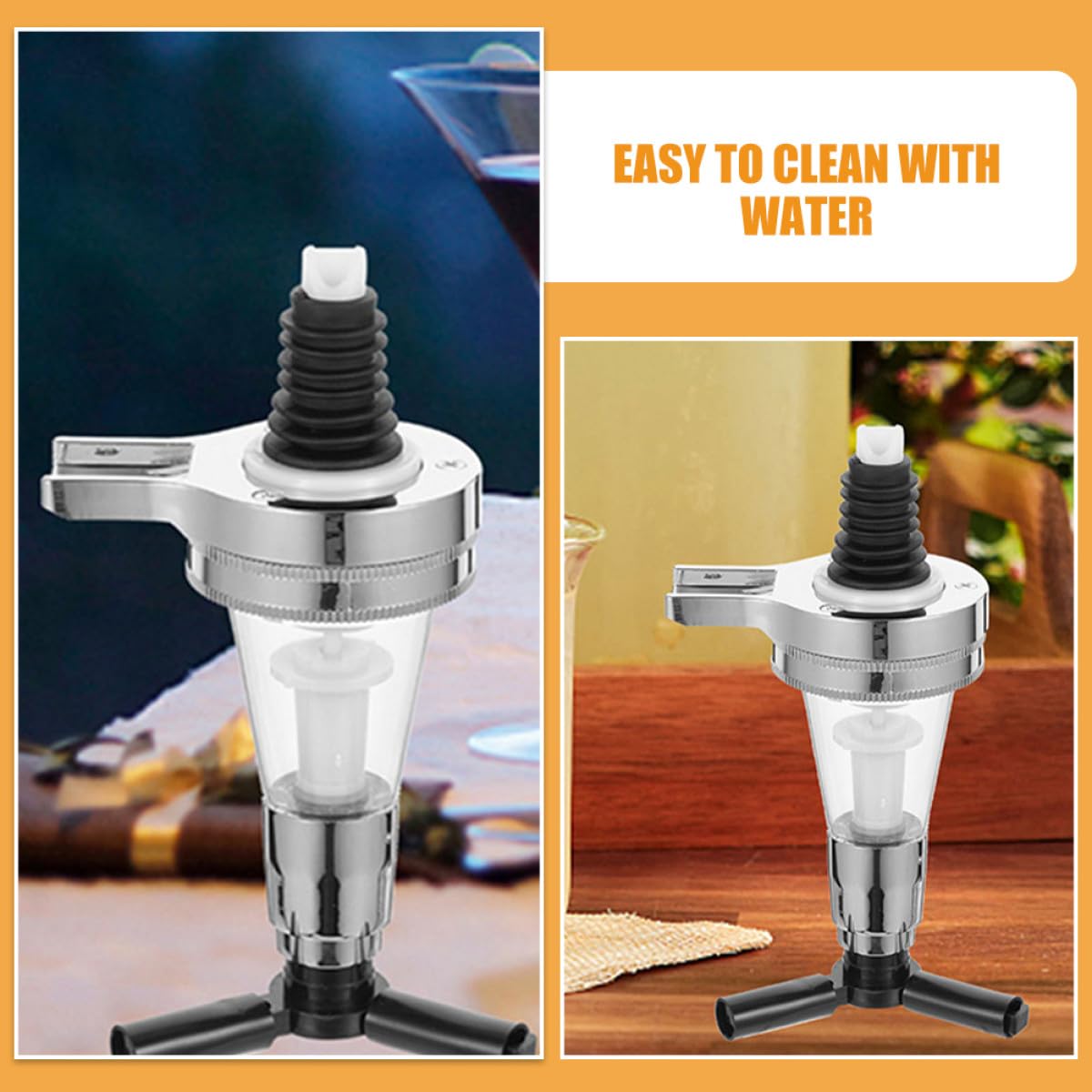 Dispensador de Botellas de Bebidas Alcohólicas para Cócteles y Jarabes, 2 Piezas, Capacidad 25ml, Material Plástico y Acero Inoxidable, Fácil de Limpiar para Bares Color Aleatorio