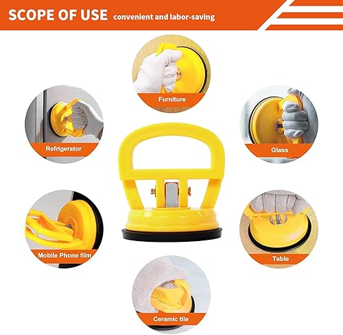 Miniatura 6 de TILER Kit de removedor de abolladuras para coche, herramienta de reparación de pantalla, 2 mini ventosas de plástico para reparación de abolladuras