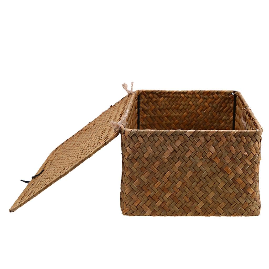 Panier en jonc de mer tressé main pour ranger le couloir et salon