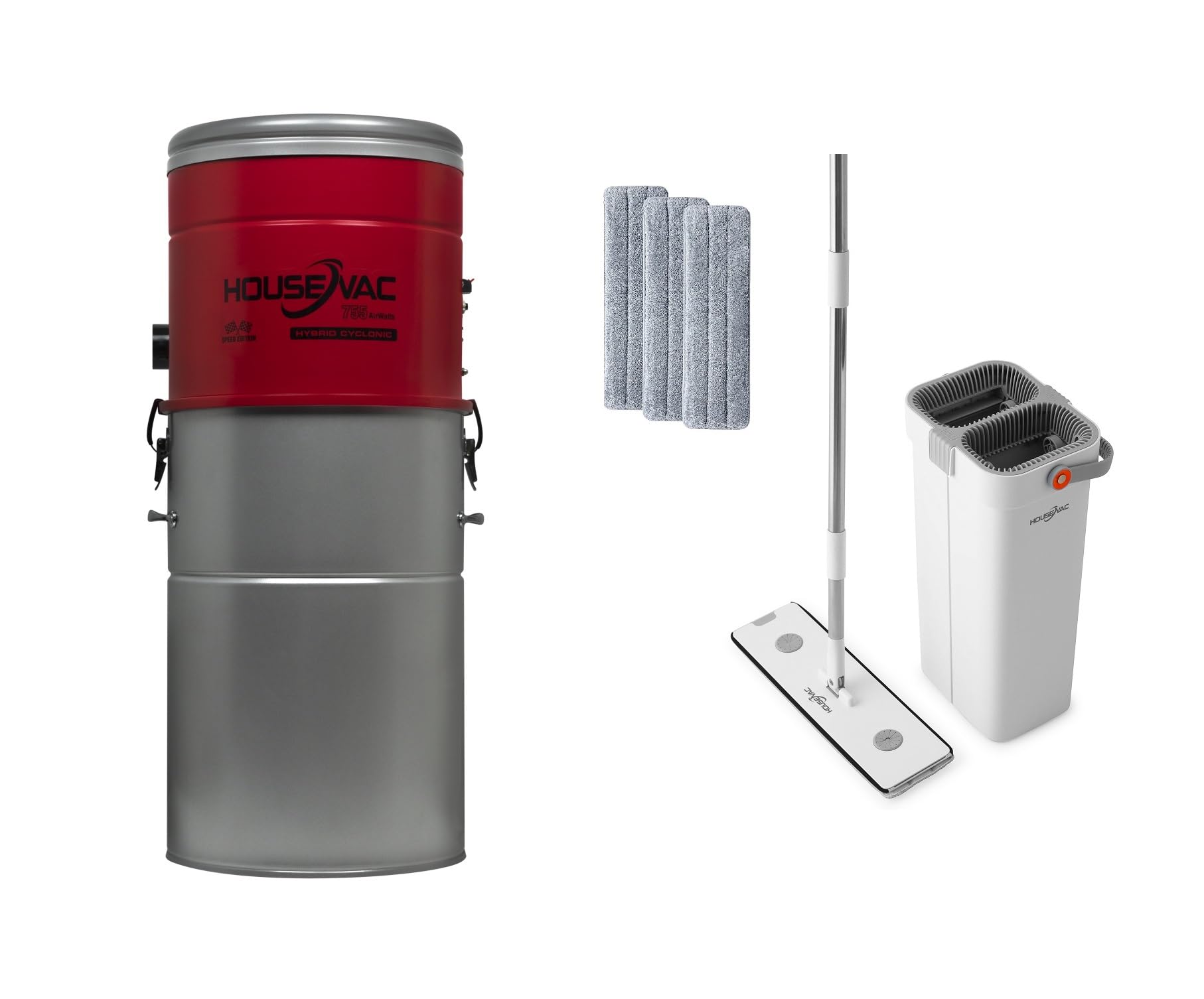Aspirapolvere centrale HV-755ST-35H | Potenza di aspirazione 755 AirWatt, potente motore Ametek – 1700 W | 2 turbine | Sistema Soft Start/Stop | Filtro ciclonico ibrido