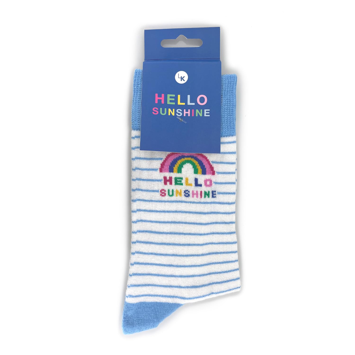Love Kates Snazzy Socks Hello Sunshine Rainbow Ladies Socks Size 4-7 Novelty Sock Gift LKSOCK014