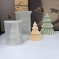 Vista 3 de Molde de vela para árbol de Navidad, moldes de vela 3D para hacer velas, molde de silicona en forma de árbol de Navidad, molde para hacer velas