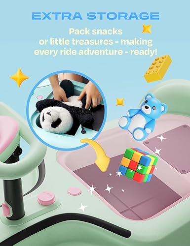 Miniatura 6 de Coche eléctrico oscilante aigo - Coche eléctrico de 21.6V para niños con pedal y asa de tracción, coche oscilante de 3 velocidades, coche de