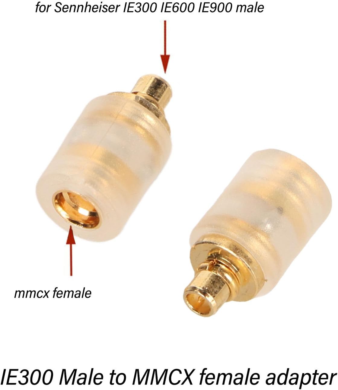 MMCX-kabeladapter, Vervangende MMCX-kabel Aangesloten op voor IE300 IE600 IE900 N30 N40 N5005, Geniet van Doe-het-zelf Hifi-geluidskwaliteit, 2 Stuks (BLACK