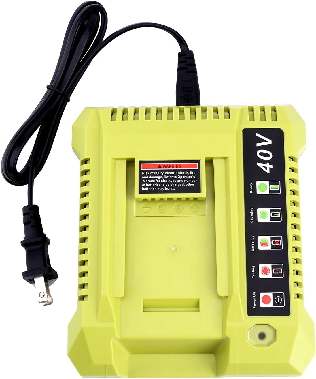 40V Fast Charger Compatible with Ryobi 40V Battery OP4040 OP4050 OP4060 OP4075 OP40261 OP40601 OP40602 OP40401 OP40301 OP40204 OP40201 OP4015 Compatible with Ryobi 40 Volt Battery Charger OP401 OP406A