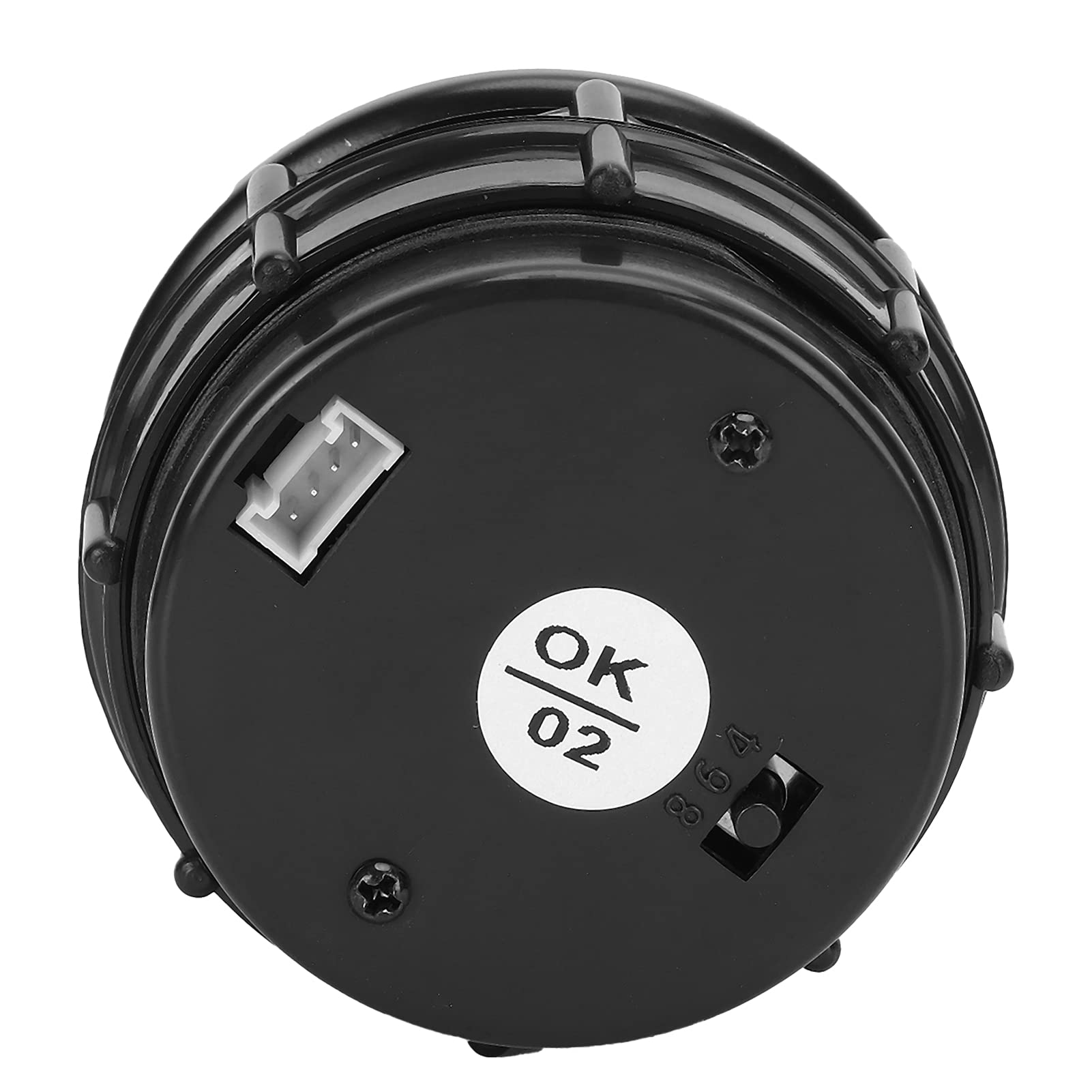 Tbest Tachymètre Jauge RPM Compteur de Révolutions 52 Mm 2 Pouces 0-9999 Tr/min Jauge de Tableau de Bord à Cadran Transparent avec Manuel D'utilisation en Anglais pour Véhicules à 12