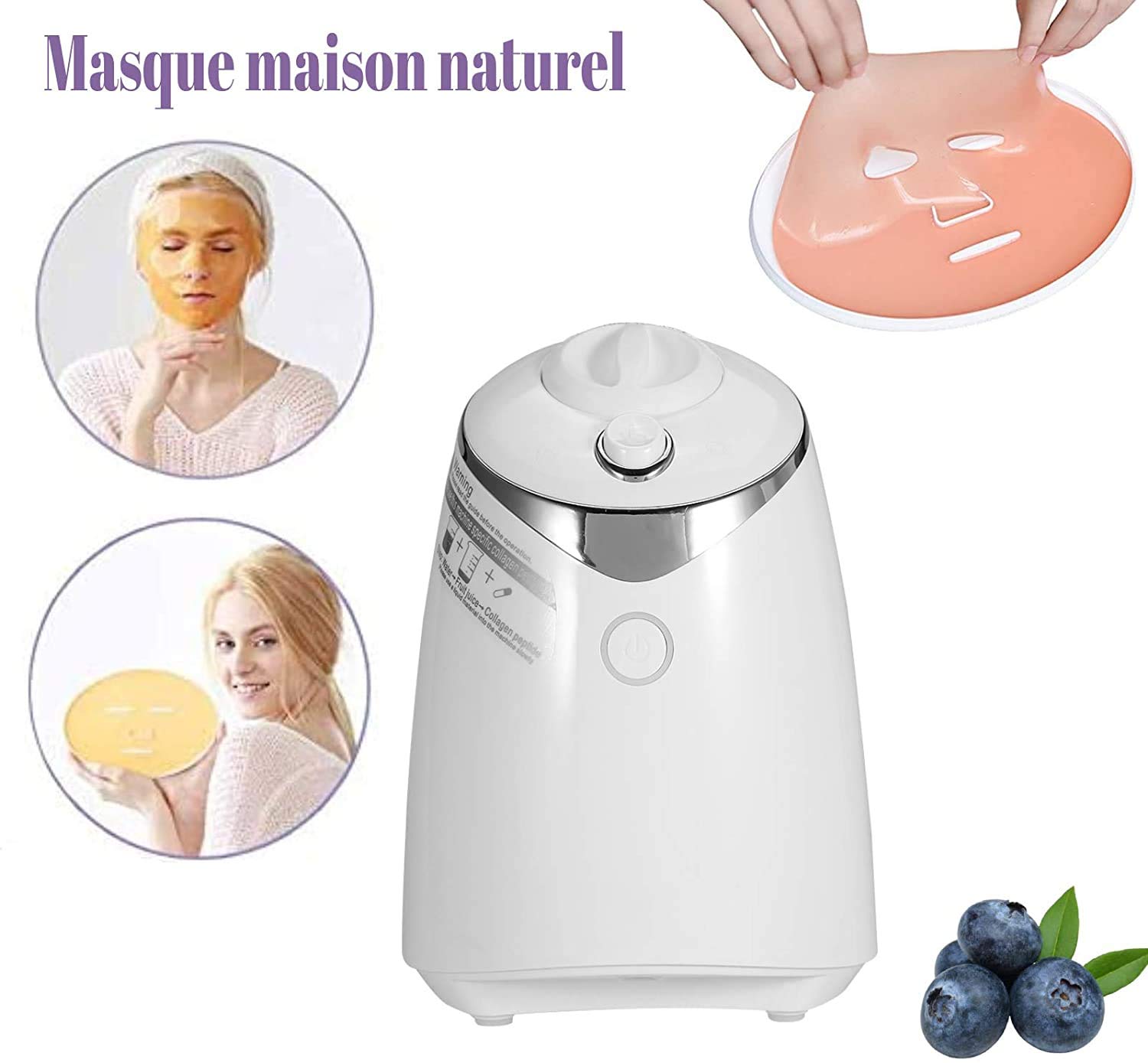 Gesichtsmasken Selber Machen mit 32 Kollagen, DIY Naturfrucht organisch Gesichtsmaske mit Fruchtkollagen, Gesichtsmaske mit intelligenter Sprachfunktion für Handbrust Hand Neck Skin Care