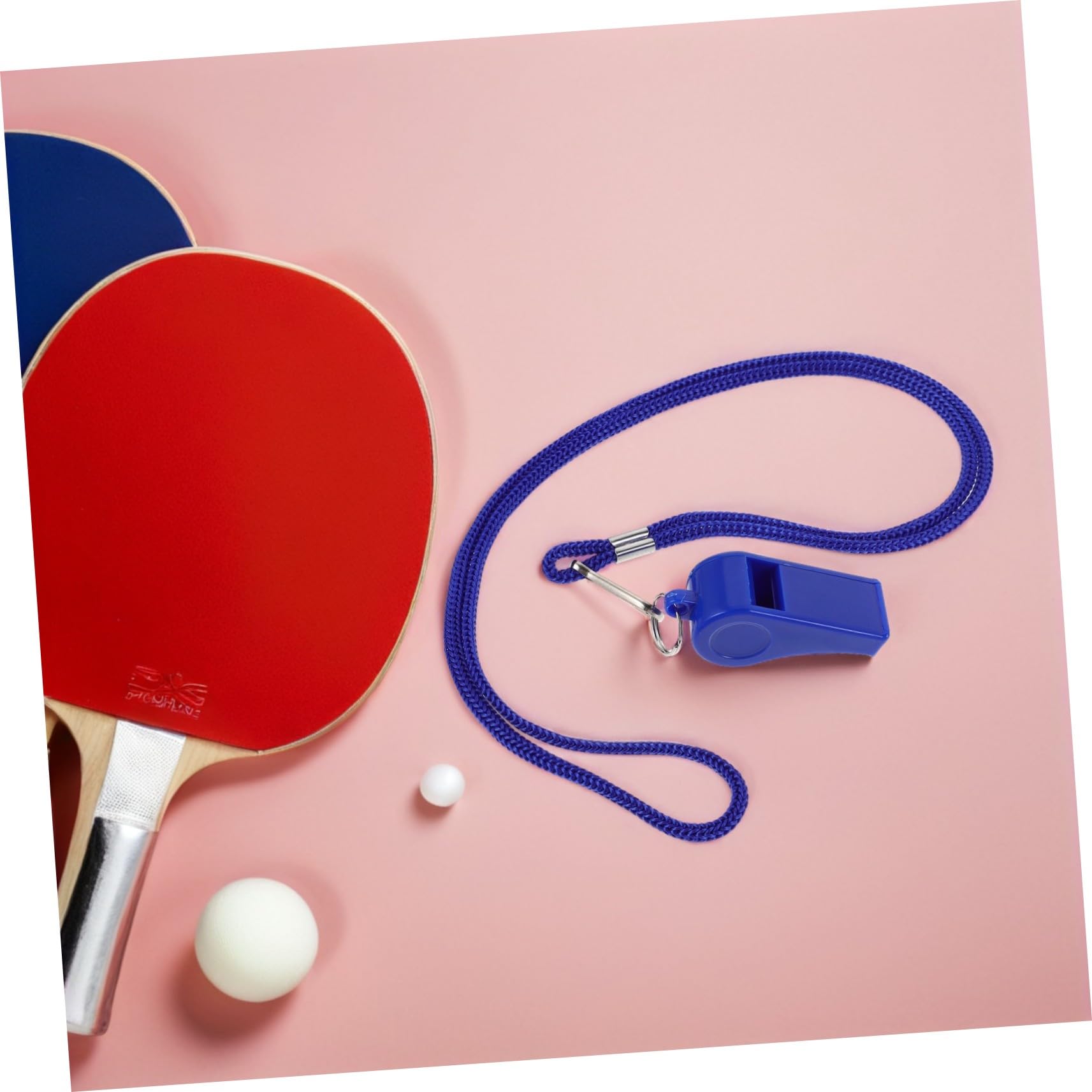 36 Piezas Silbatos Plásticos Azules con Cordón Silbato Emergencia Sonido Fuerte para Deporte Árbitros Senderismo Camping Aire