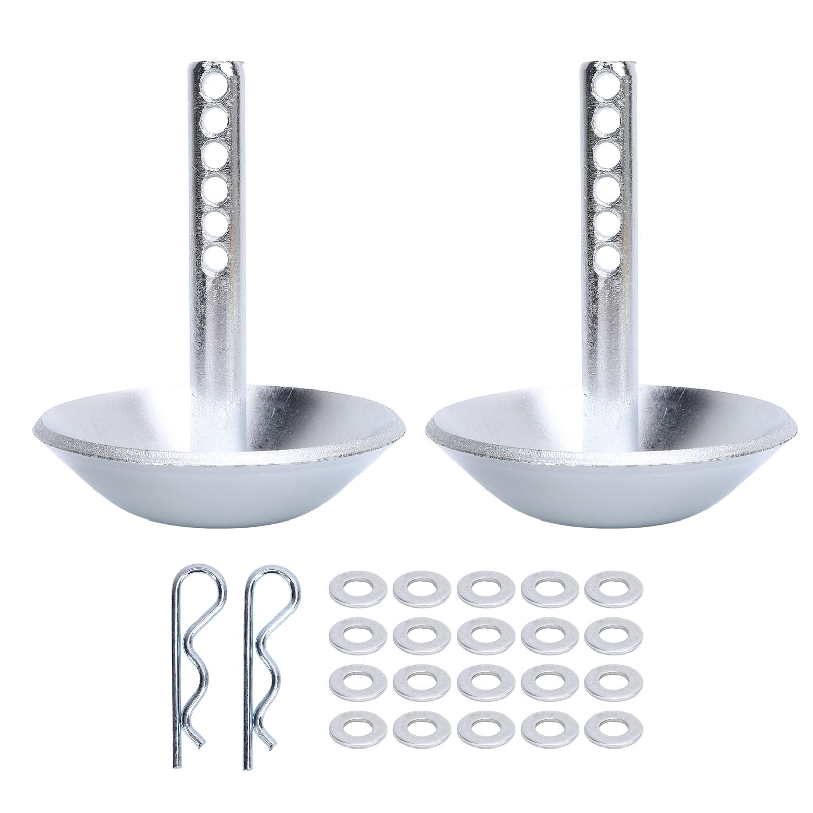 Snow Plow Feet,Metal Height Adjustable Snow Plow Skid Shoes with Pins and Washer Accessories for Polaris ATV UTV